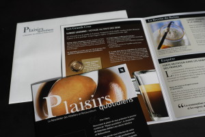 Création et fabrication de la newsletter Plaisirs Quotidiens pour Nespresso.